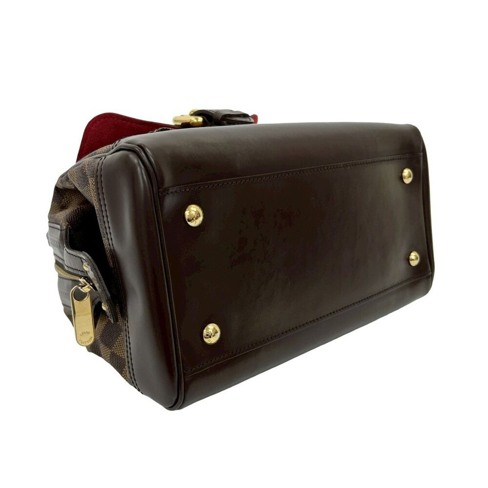 LOUIS VUITTON Authentic Brown Damier Leather Tote Bag - Picture 7 of 10